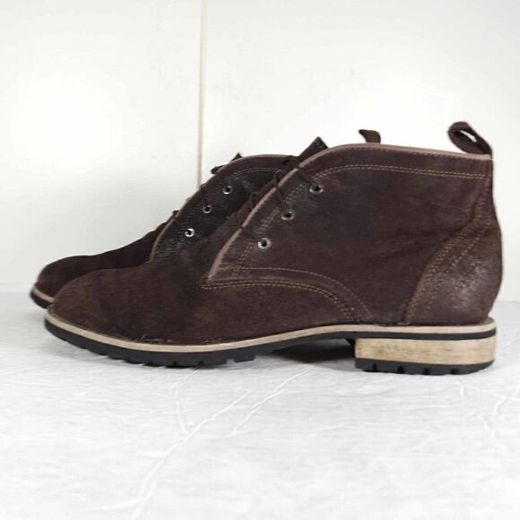 Marc Nason Men’s US 10,5 Brown Suede Leather Lace Up Ankle Chukka Boots Shoes - Picture 2 of 15